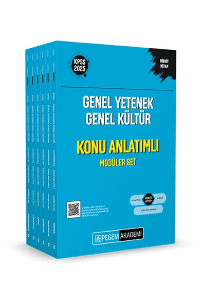 Pegem Akademi Yayıncılık 2025 KPSS Genel Yetenek Genel Kültür Lisans Konu Anlatımlı Modüler Set - (6 Kitap) - Resim 2