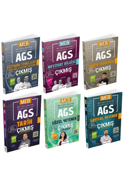 Dizgi Kitap 2026 MEB AGS Tamamı Video Çözümlü Tüm Dersler Çıkmış Sorular 6'lı Set ürün görseli