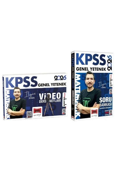 Yargı Yayınları Yargı 2026 KPSS Matematik Video Ders Notları + Soru Bankası 2 li Set- İlyas Güneş Yargı Yayınları ürün görseli