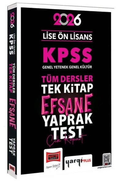 Yargı Yayınları 2026 Kpss Lise Ön Lisans Gk-gy Tüm Dersler Tek Kitap Efsane Çek Kopart Yaprak Test ürün görseli