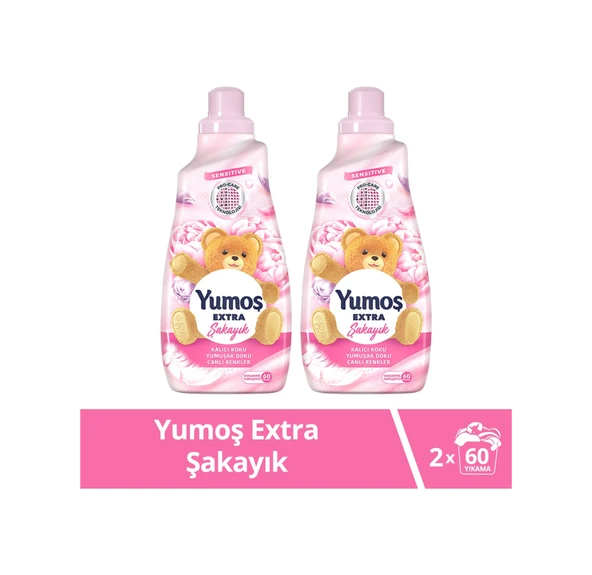 Yumoş Extra Konsantre Çamaşır Yumuşatıcısı Şakayık 2 X 1440 Ml ürün görseli 1