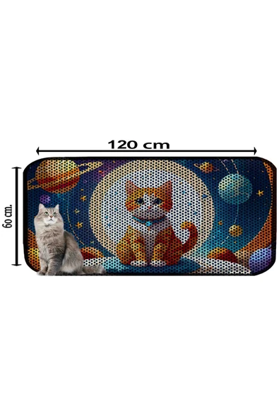 PeraMila BÜYÜK BOY ELEKLİ TUVALET ÖNÜ DESENLİ KEDİ KUMU PASPASI 60 x 120 cm - Resim 2