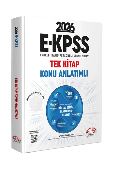 Editör Yayınevi 2026 E-KPSS Tek Kitap Konu Anlatımlı-10 Adet Çözümlü Deneme Hediye-YEP YENİ - Resim 3