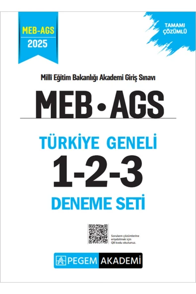 Pegem Akademi Yayıncılık 2025 MEB AGS Tamamı Çözümlü Türkiye Geneli 1-2-3 (3'lü Deneme Seti) ürün görseli