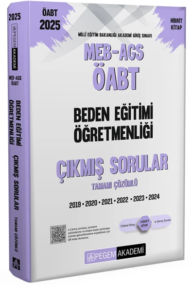 Pegem Akademi Yayıncılık 2025 MEB-AGS-ÖABT Beden Eğitimi Öğretmenliği Tamamı Çözümlü Çıkmış Sorular ürün görseli