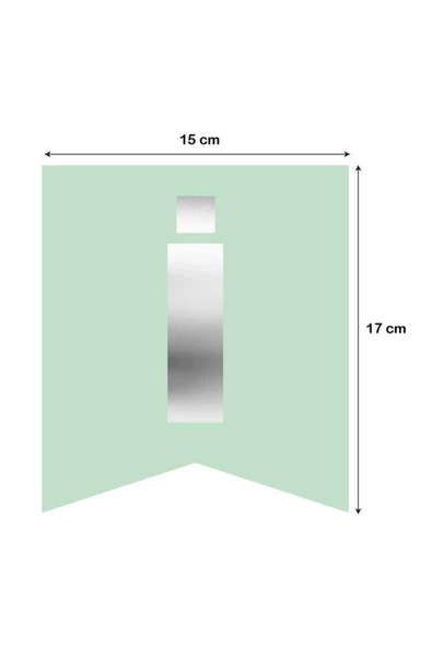 Big Party Karton Yazı Varaklı Makaron Karışık Renk Üzeri Gümüş Iyi Ki Doğdun - Resim 3