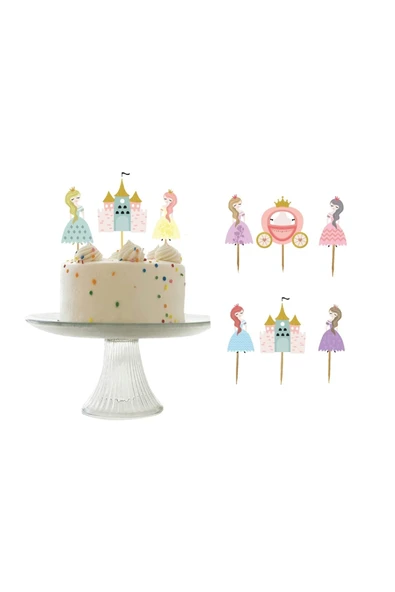 Big Party Prensesler Temalı Şatolu Arabalı Kürdan 10 Lu ürün görseli