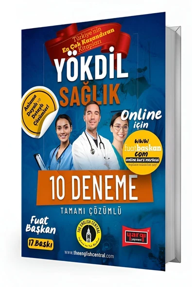 Yargı Yayınları YÖKDİL Sağlık Tamamı Çözümlü 10 Deneme (16.Baskı) ürün görseli