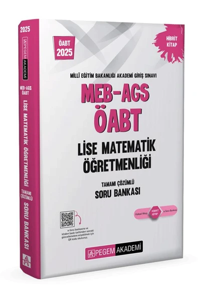 Pegem Akademi Yayıncılık 2025 Meb Ags Öabt Lise Matematik Öğretmenliği Tamamı Çözümlü Soru Bankası ürün görseli