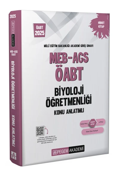 Pegem Akademi Yayıncılık 2025 MEB-AGS-ÖABT Biyoloji Öğretmenliği Konu Anlatımlı ürün görseli