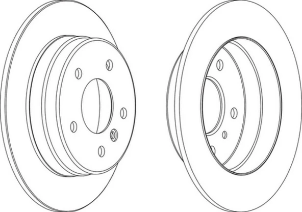 Mercedes Fren Diski Arka - Takım - Frd Ddf1362 - Resim 1