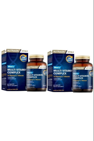 Nutraxin Multivitamin Mineral Complex Erkek 60 Tablet 2 Adet ürün görseli