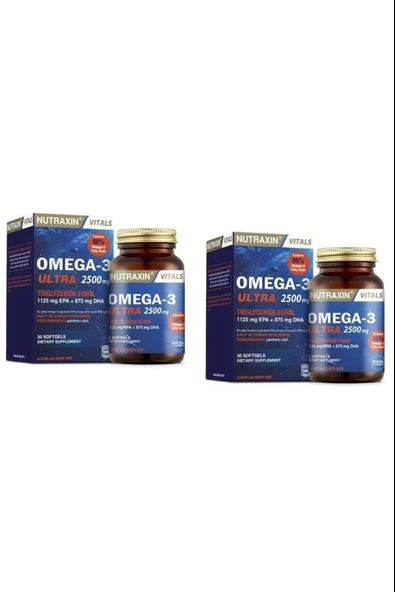 Nutraxin Omega-3 Ultra 2500 Mg 30 Yumuşak Kapsül 2 Adet ürün görseli