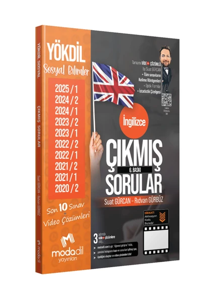 Modadil Yayınları Yökdil Sosyal Çıkmış Sorular Tamamı Video Çözümlü ürün görseli