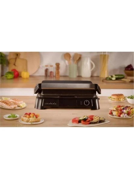 Tefal GC510DE0 SuperGrill 3in1 6 Dilim Kapasiteli 2000 Watt Barbekü Izgara ve Tost Makinesi - Inox - Resim 9