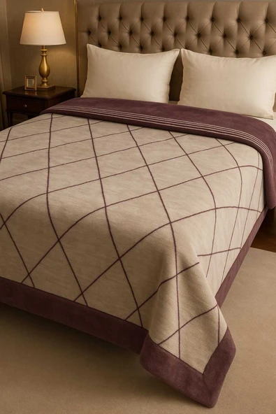 YÜNTEKS Padişah Vizon Çift Kişilik Battaniye - Resim 4