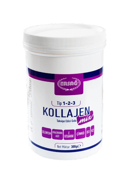 ERSAĞ KOLLAJEN MİX (TİP 1-2-3) 300 GR + GLUKOZAMİN KONDROİTİN MSM 90 KAPSÜL - Resim 2