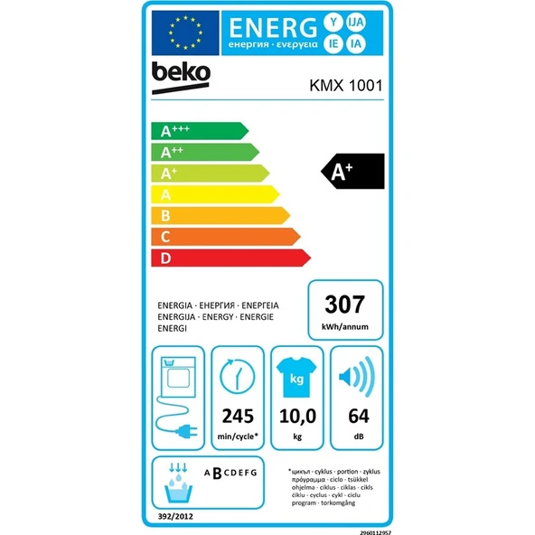 Beko KMX 1001 10 Kg Kurutma Makinesi - Resim 4