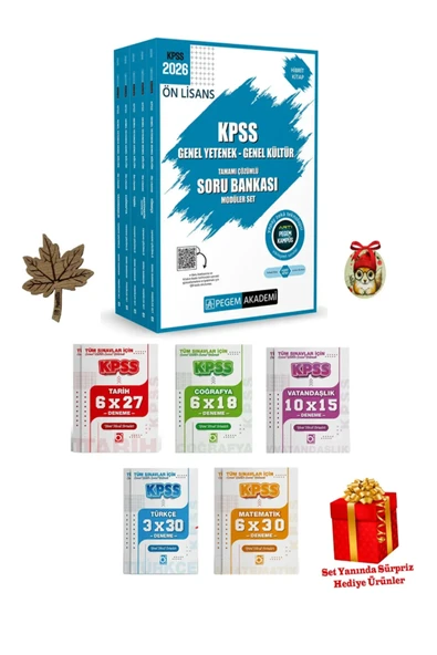 Pegem Akademi Yayıncılık 2026 Kpss Önlisans Tüm Dersler Soru Bankası ve Deneme Seti (4 HEDİYELİ) ürün görseli