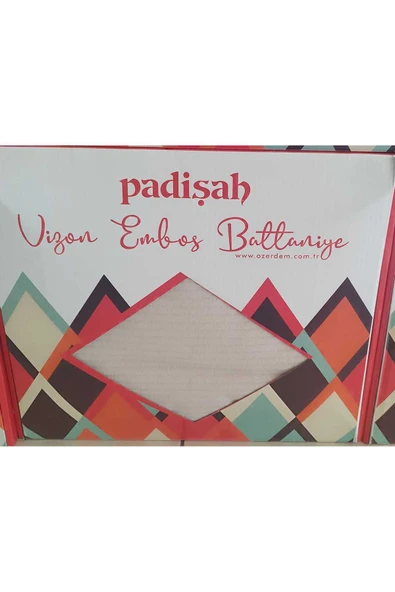 YÜNTEKS PADİŞAH VİZON EMBOS ÇİFT KİŞİLİK KUTULU BATTANİYE 220*240 ürün görseli 1