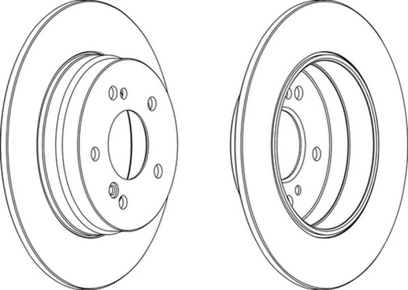 Mercedes Fren Diski Arka - Takım - Frd Ddf819 - Resim 1