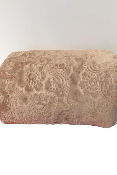 Padişah Marka Desenli Çift Kişilik Battaniye - Kahverengi ürün görseli 1