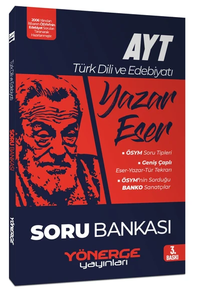 Yönerge Yayınları Yönerge YKS AYT Türk Dili ve Edebiyatı Yazar Eser Soru Bankası Yönerge Yayınları ürün görseli