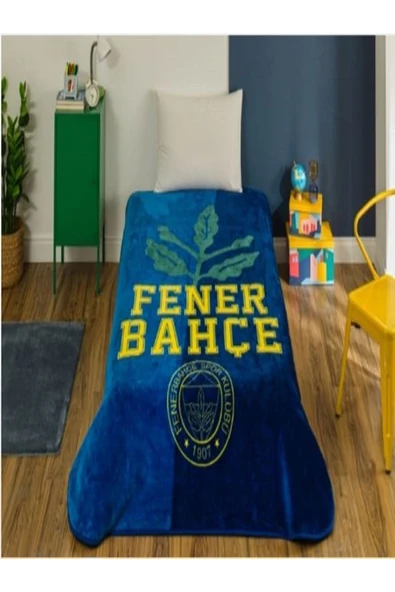 YÜNTEKS Taç Taraftar Lisanslı Tek Kişilik Battaniye (160x220) - 2025/2026 YENİ SEZON FENERBAHÇE ürün görseli 1
