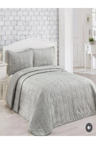 YÜNTEKS Merinos Yatak Örtüsü Çift Kişilik İpeksoft / Çeyizlik / Günlük Kullanım için Uygun/ Bej - Resim 10