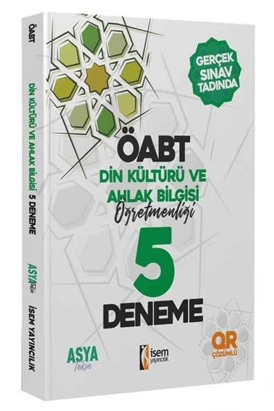 İsem Yayıncılık SÜPER FİYAT - İsem ÖABT Din Kültürü ve Ahlak Bilgisi Öğretmenliği 5 Deneme Çözümlü - Asya Tekin İsem ürün görseli