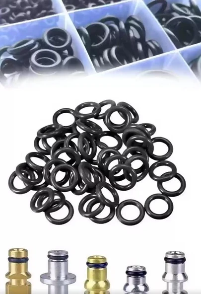 Zhltools 225 Parça Kauçuk Conta Seti Kendiliğinden Saklama Kutulu O Halkası Seti - Resim 7