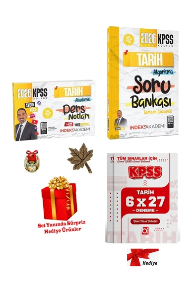 İndeks Akademi Yayıncılık İndeks Akademi 2026 KPSS Tarih Video Ders Notları + Soru 2 li Set - Aydın Yüce İndeks Akademi Yayınc ürün görseli