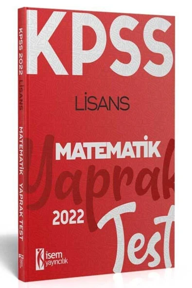 İsem Yayıncılık Isem 2022 Kpss Lisans Genel Yetenek Matematik Yaprak Test ürün görseli