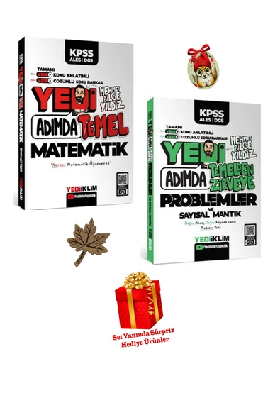 PeraMila Mehmet Bilge Yıldız 7 Adımda Temel Matematik Problemler Konu Anlatımlı Soru Bankası Seti (4 HEDİYE) ürün görseli