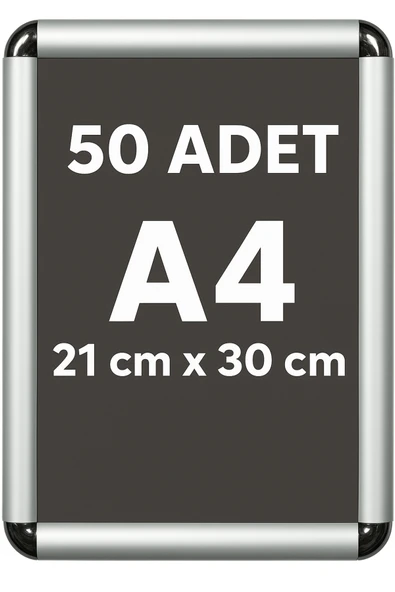 50 Adet A4 Alüminyum Çerçeve Rondo Köşe Aç Kapa Açılır Kapanır ürün görseli 1