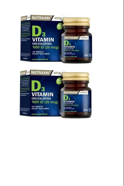 Nutraxin Vitamin D3 120 Tablet 2 Adet ürün görseli
