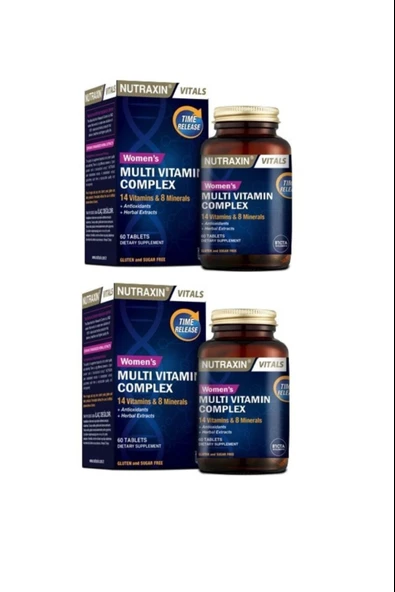 Nutraxin Womens Multivitamin Mineral Complex 60 Tablet 2 Adet ürün görseli
