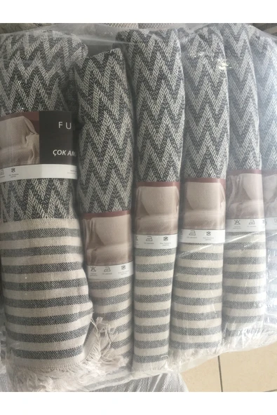 YÜNTEKS Fushia Pamuk Koltuk Örtüsü Yatak Örtüsü Çok Amaçlı Örtü 170x210 - Resim 3