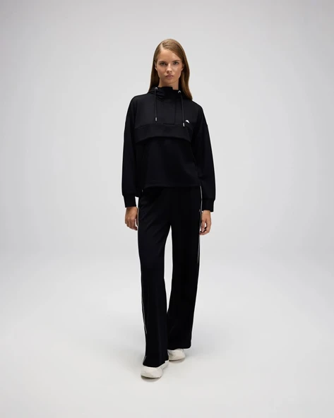 Ellesse EF551 Kadın Kapüşonlu Siyah Sweat - Resim 9