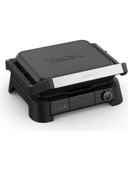 Tefal GC510DE0 SuperGrill 3in1 6 Dilim Kapasiteli 2000 Watt Barbekü Izgara ve Tost Makinesi - Inox - Resim 4