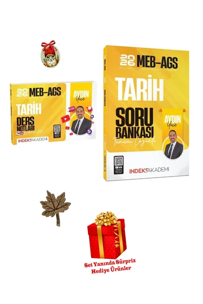 İndeks Akademi Yayıncılık İndeks Akademi 2025 Meb Ags Aydın Yüce Tarih Soru Bankası & Video Ders Notu ürün görseli