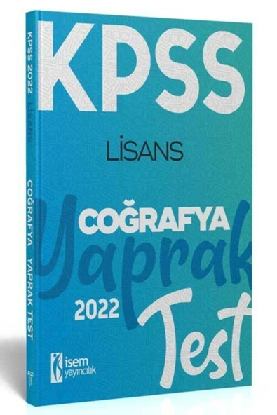 İsem Yayıncılık Isem 2022 Kpss Lisans Genel Kültür Coğrafya Yaprak Test ürün görseli