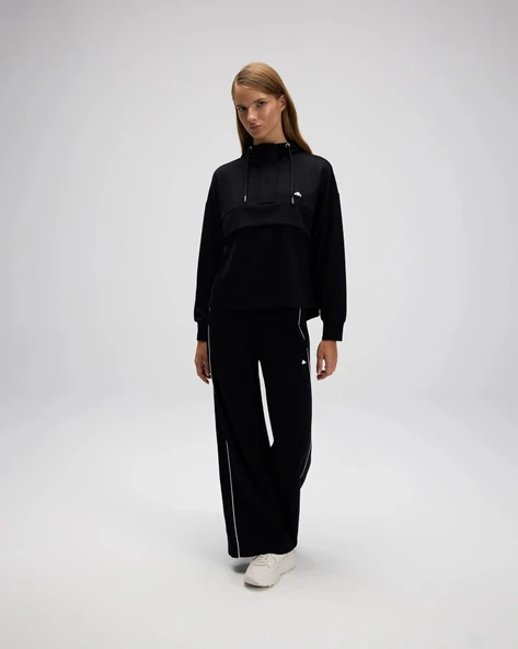 Ellesse EF551 Kadın Kapüşonlu Siyah Sweat - Resim 8