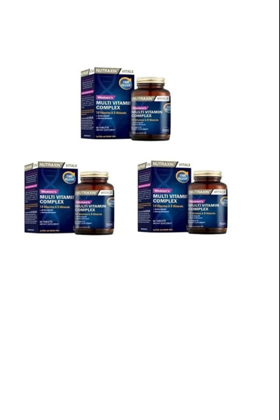 Nutraxin Womens Multivitamin Mineral Complex 60 Tablet 3 Adet ürün görseli