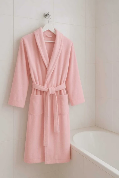 YÜNTEKS %100 Pamuk Bornoz , Su Emiciliği Yüksek, Gramajlı Bornoz, Tek Bornoz - Resim 5