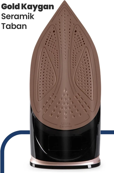 GoldMaster Smarty 2400 Watt Seramik Tabanlı 170 Gr Etkili Şok Buharlı Ütü - Resim 2