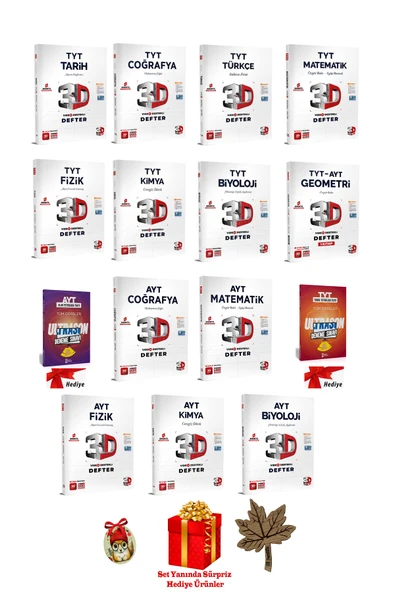 PeraMila 3d Çözüm Yayınları 2026 Yks Tyt Ayt Tüm Dersler Video Destekli Defter Seti (6 HEDİYELİ) ürün görseli