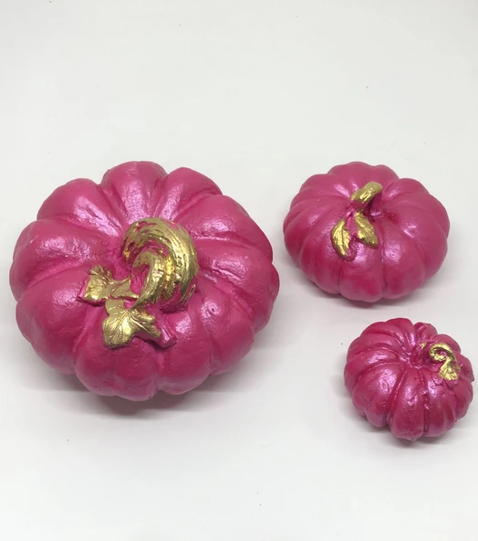 LEBRON Dekoratif Ball Kabağı 3 lü Mor - Resim 2