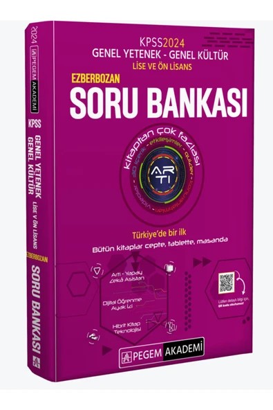 Pegem Akademi Yayıncılık 2024 KPSS Genel Yetenek Genel Kültür Lise ve Önlisans Ezberbozan Soru Bankası ürün görseli