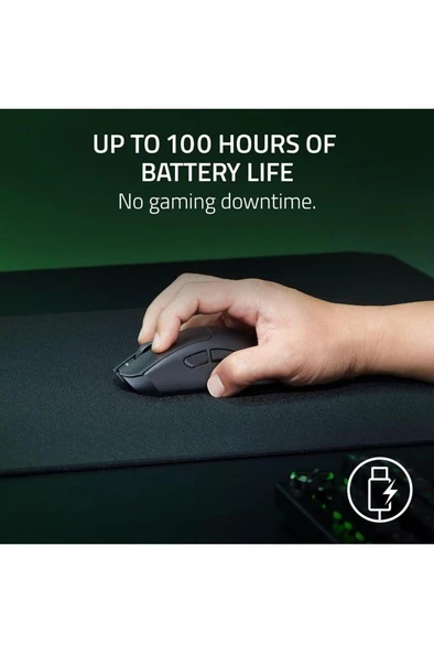 Razer Deathadder V3 Hyperspeed RZ01-05140100-R3G1 Şarjlı Ergonomik Optik Kablolu/Kablosuz Oyuncu Mouse Outlet - Resim 6
